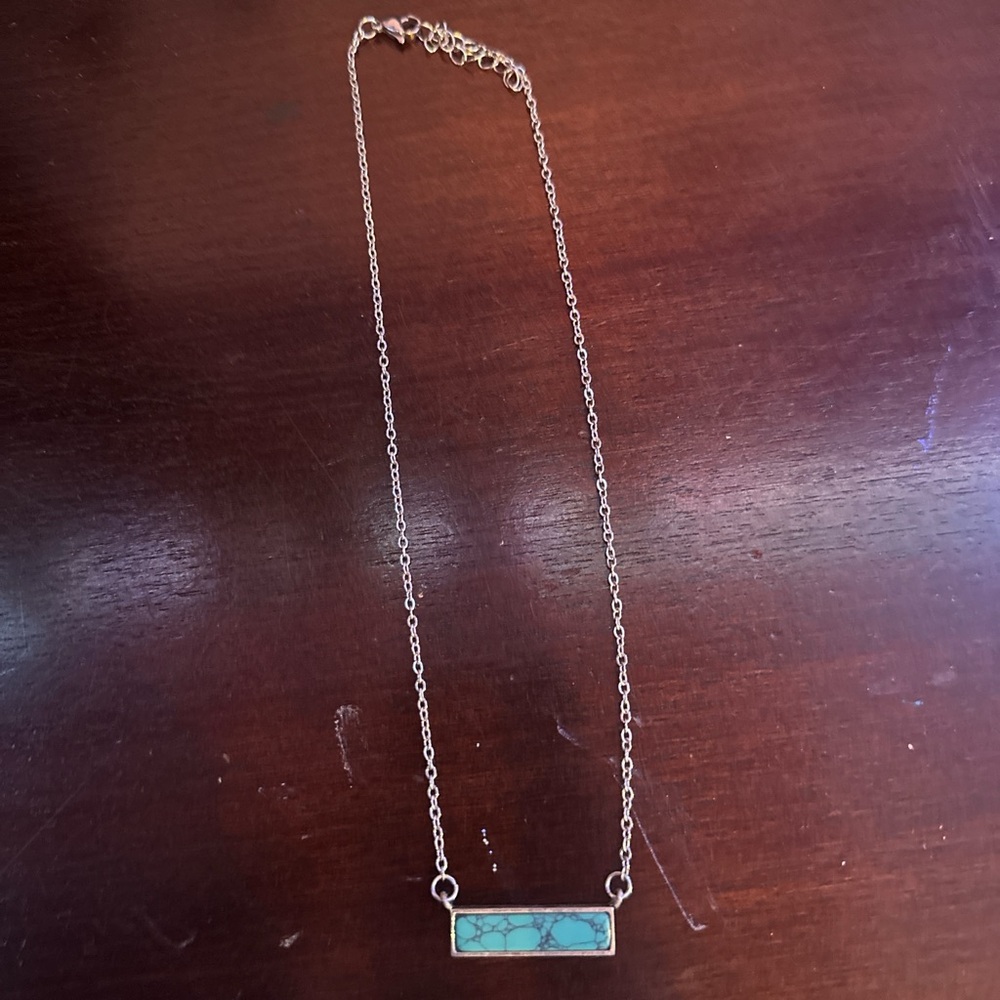 Elegant Turquoise Bar Necklace